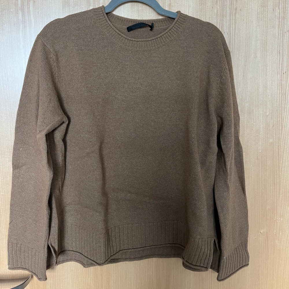 Jenni kayne camel brown cashmere sweater size M